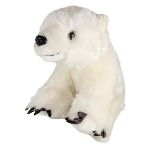 National Geographic Polar Bear Plush 10" White Stuffed Animal Toy with Claws - Picture 7 of 16